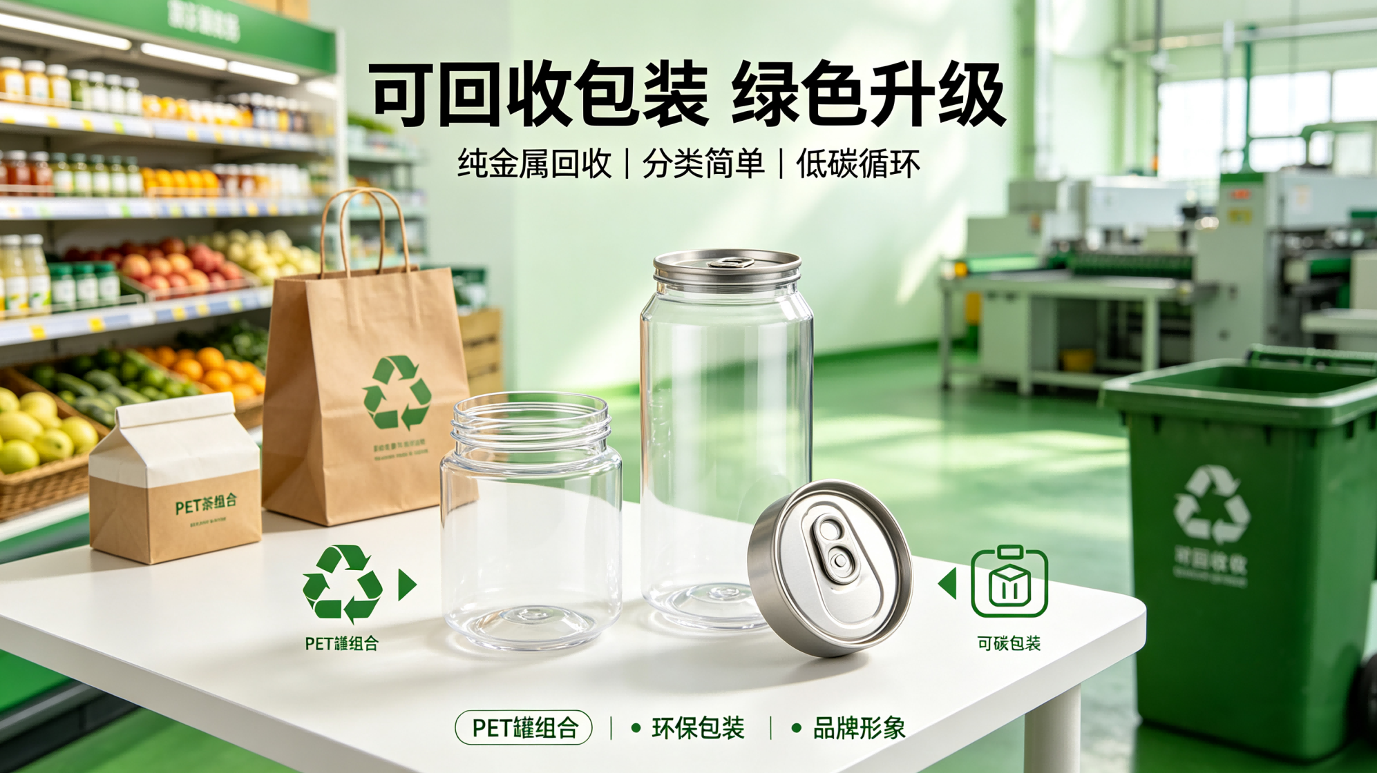 环保可回收，助力PET罐装茶饮绿色升级