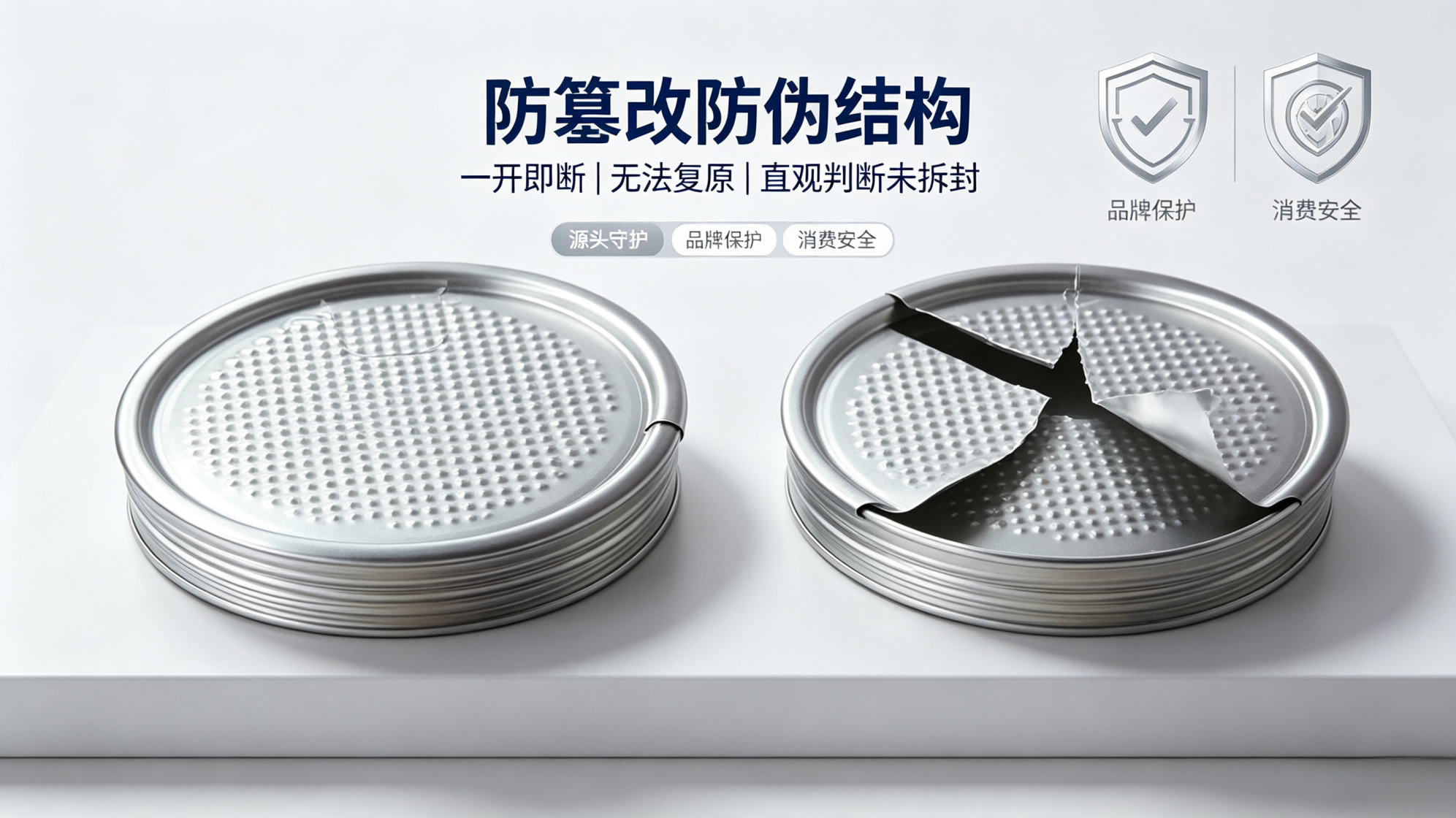 防篡改防伪结构,杜绝奶粉包装二次复用