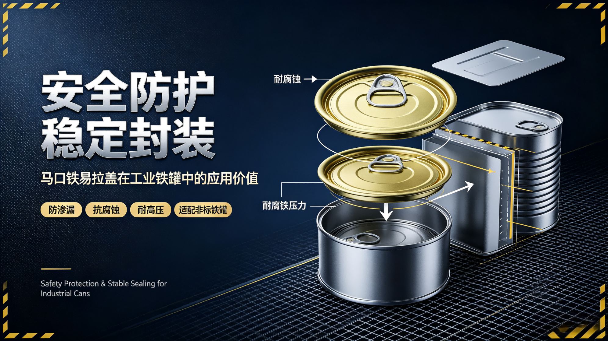 马口铁易拉盖的工业铁罐应用场景解析