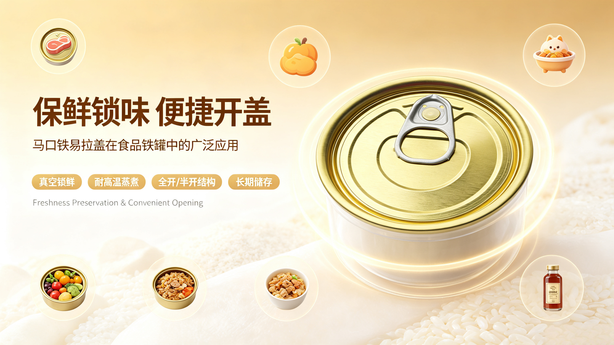 马口铁易拉盖在食品铁罐中的广泛应用
