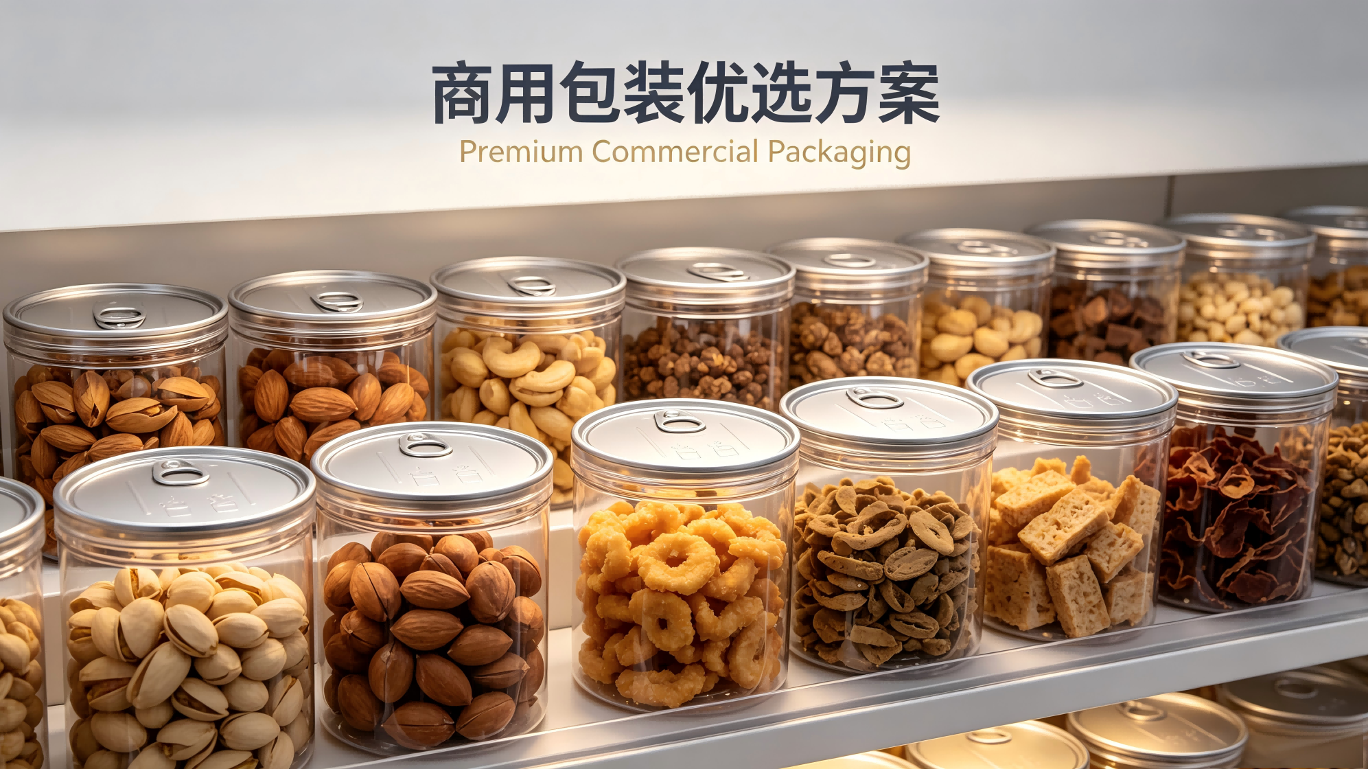 全开铝盖PET瓶 干货商用包装优选方案
