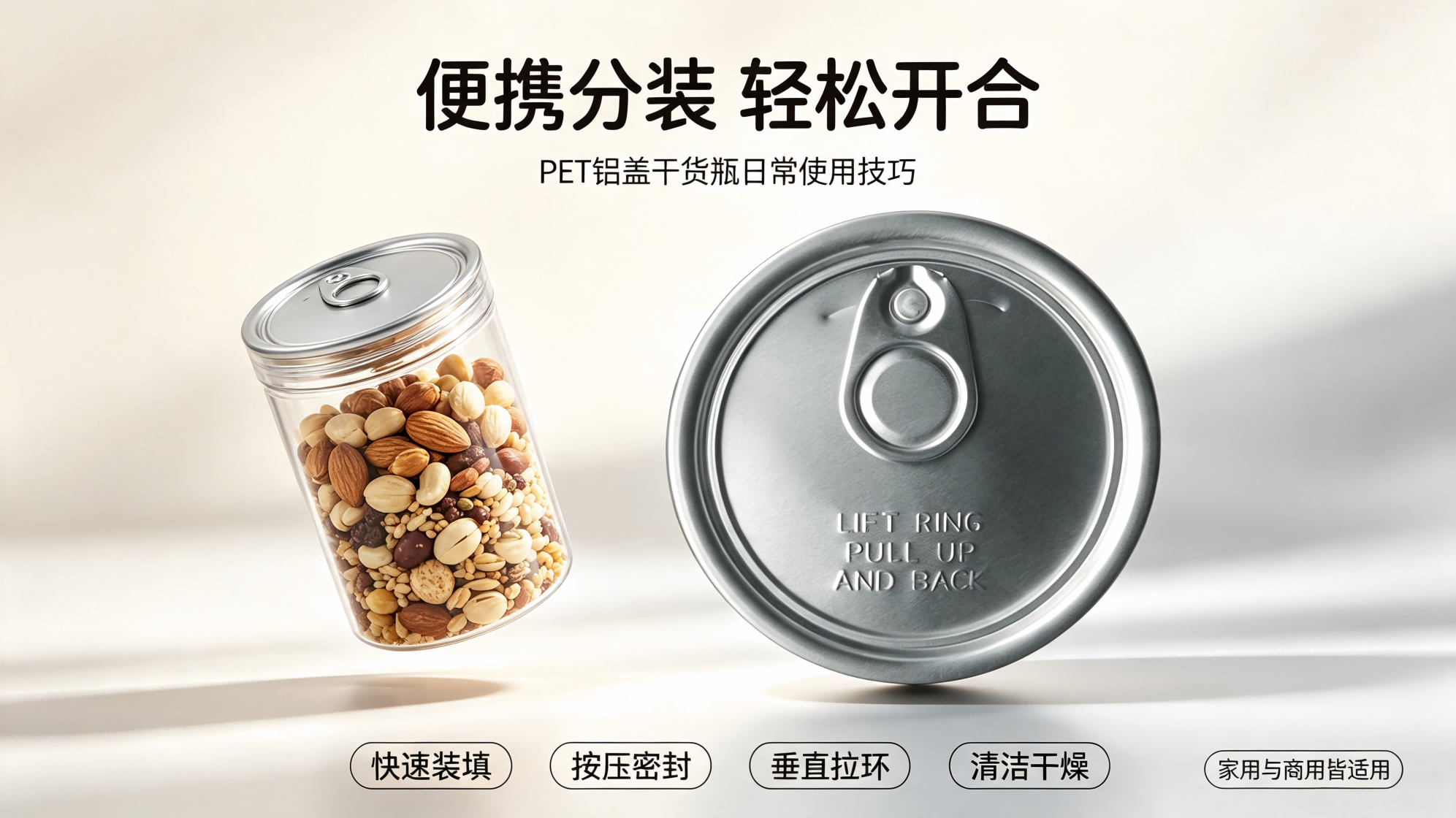 便携PET铝盖干货瓶日常使用技巧