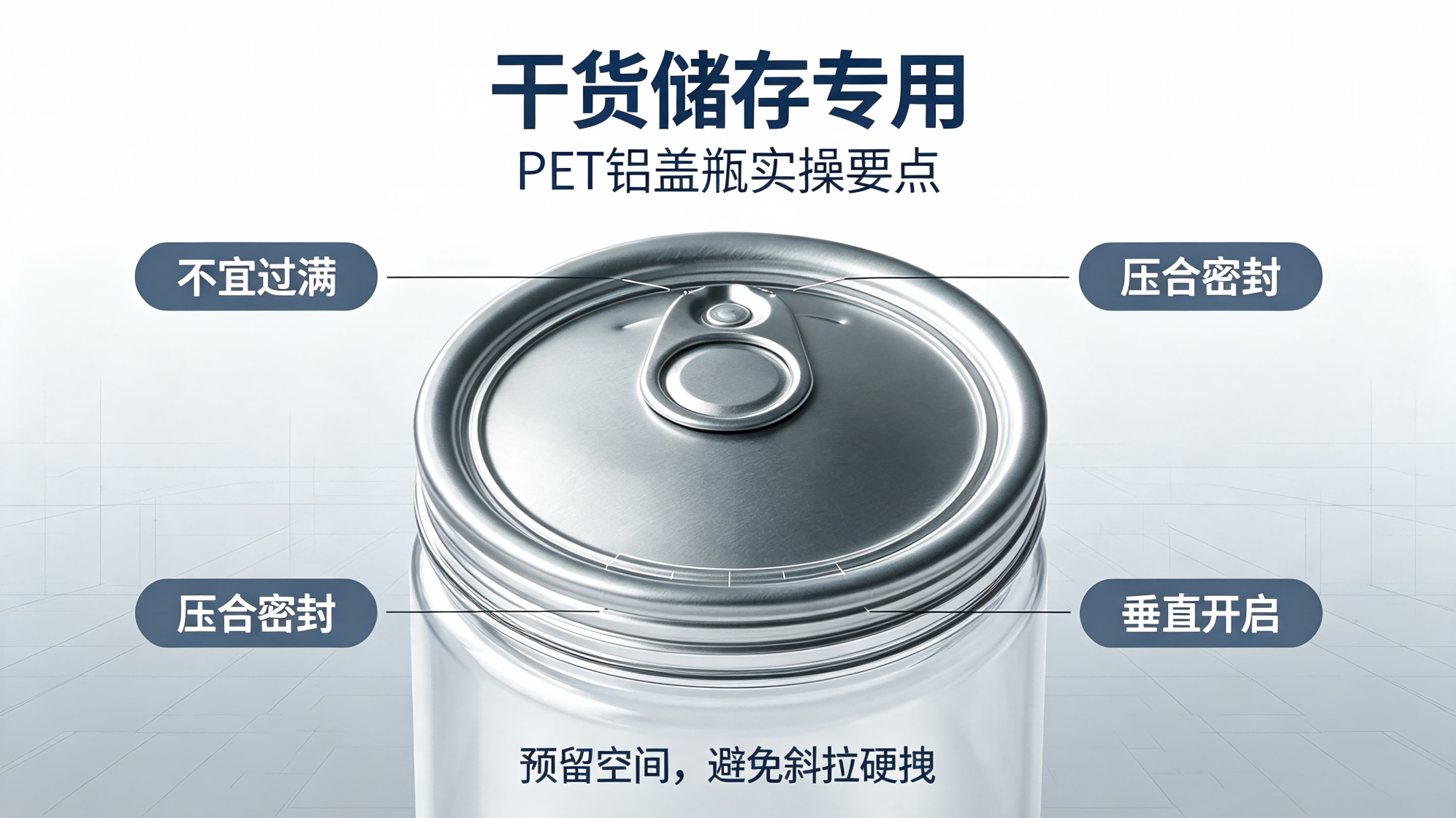 干货储存专用PET铝盖瓶实操要点