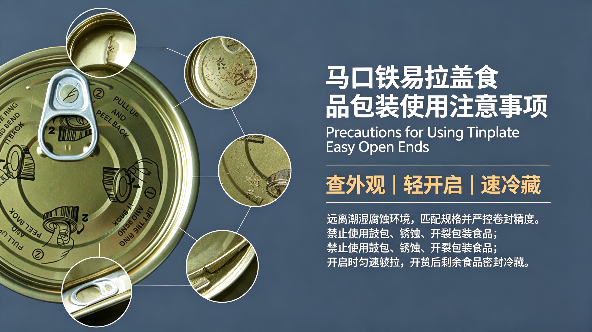 马口铁易拉盖食品包装使用注意事项
