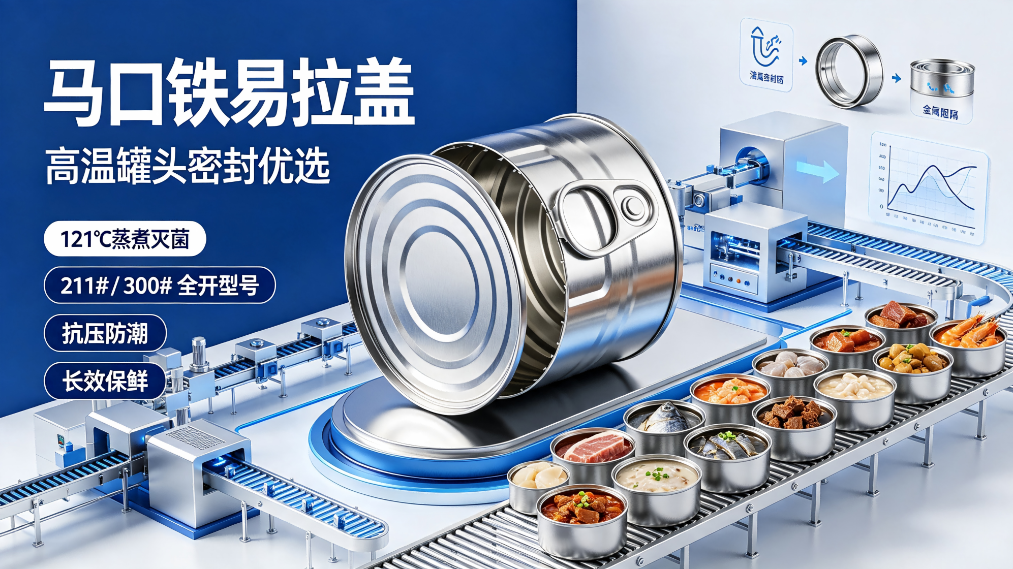 马口铁易拉盖，高温罐头食品的密封优选
