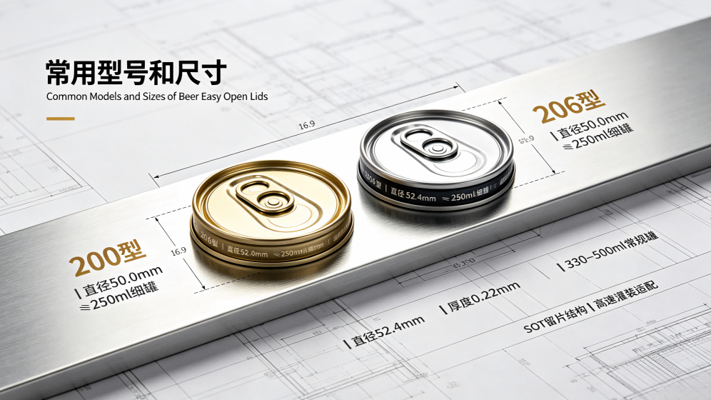 啤酒易拉盖常用型号和尺寸