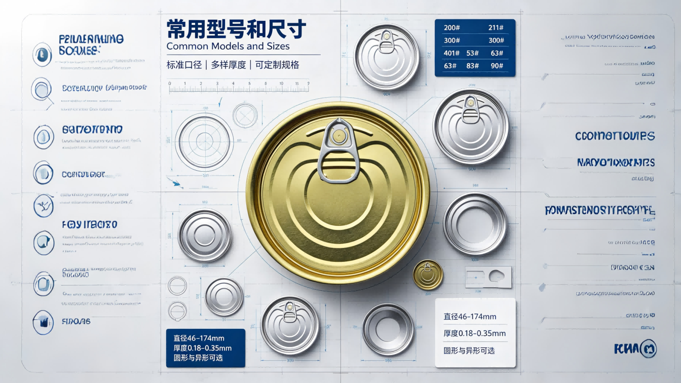 马口铁易拉盖常用型号和尺寸