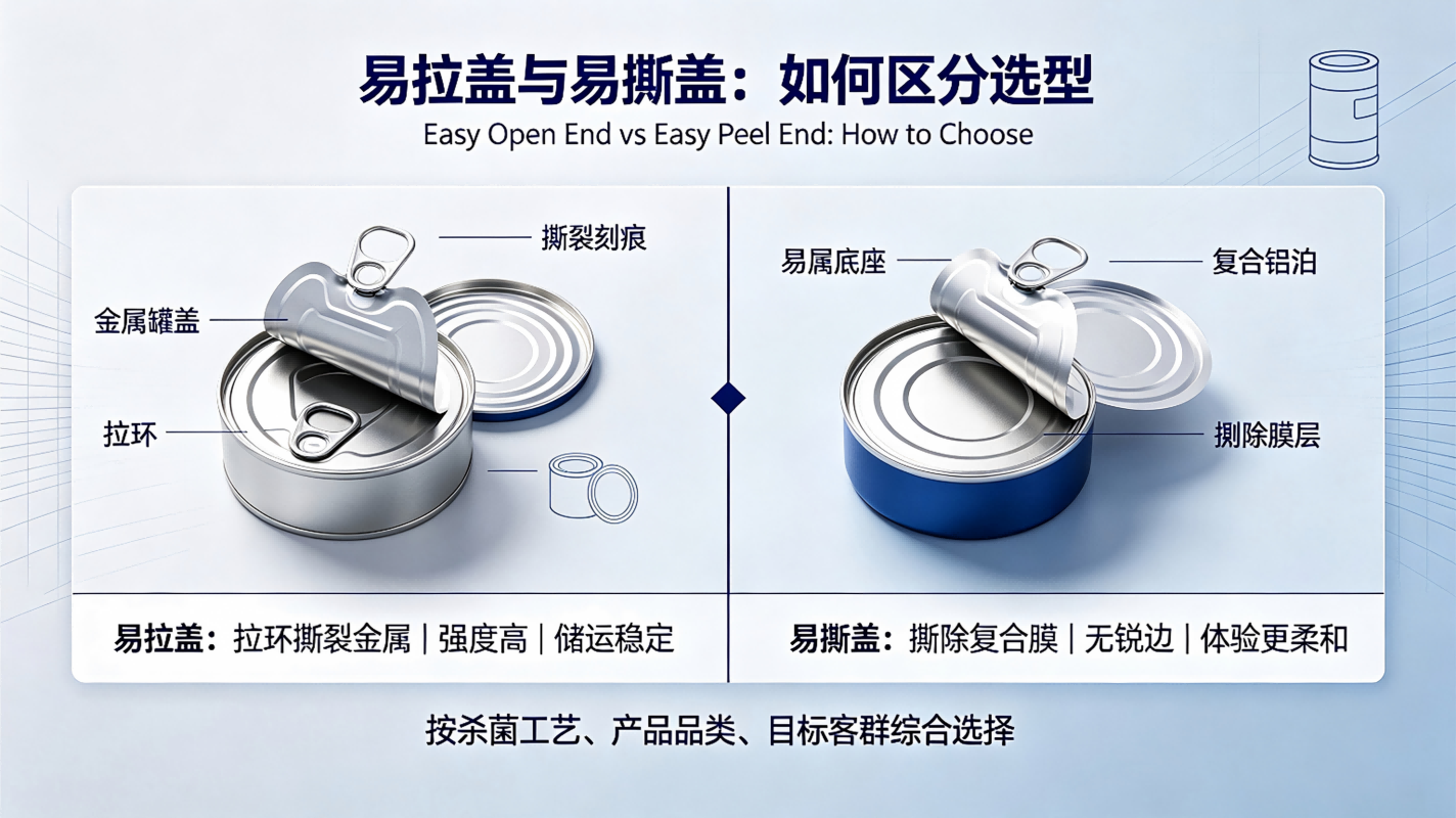 易拉盖、易撕盖如何区分选型？